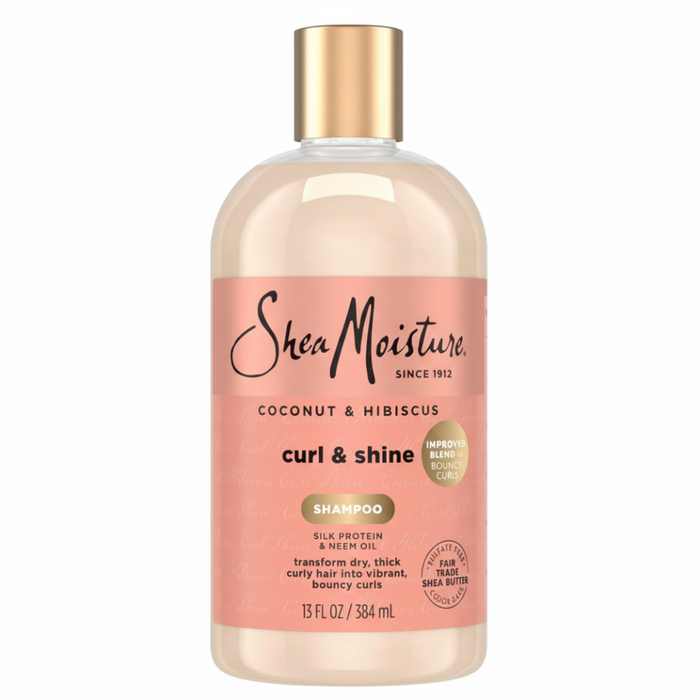 Shea Moisture Shampoing boucles et brillance à la noix de coco et à l'hibiscus 379 ml