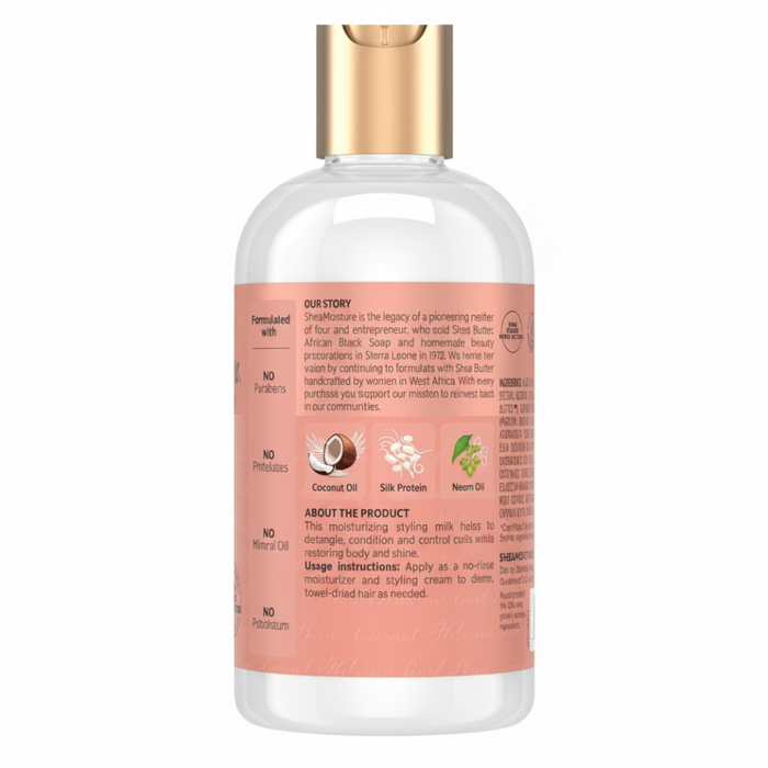SheaMoisture Coconut & Hibiscus Curl & Shine Style Milk 237ml | Define & Nourish Curls