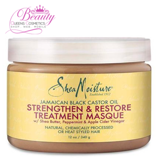 Shea Moisture Jamaican Black Castor Oil Strengthen & Restore Treatment Masque 12oz | Repair Damaged Hair