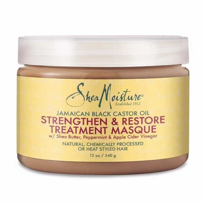 Shea Moisture Masque de traitement à l'huile de ricin noire jamaïcaine pour renforcer et restaurer 12 oz/340 g