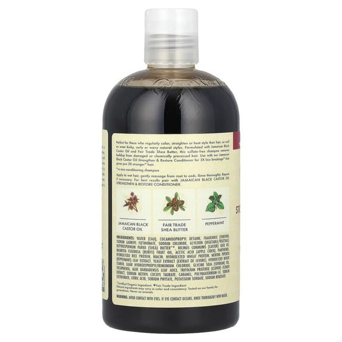 Shea Moisture Shampoing fortifiant et restaurateur à l'huile de ricin noire jamaïcaine 384ML