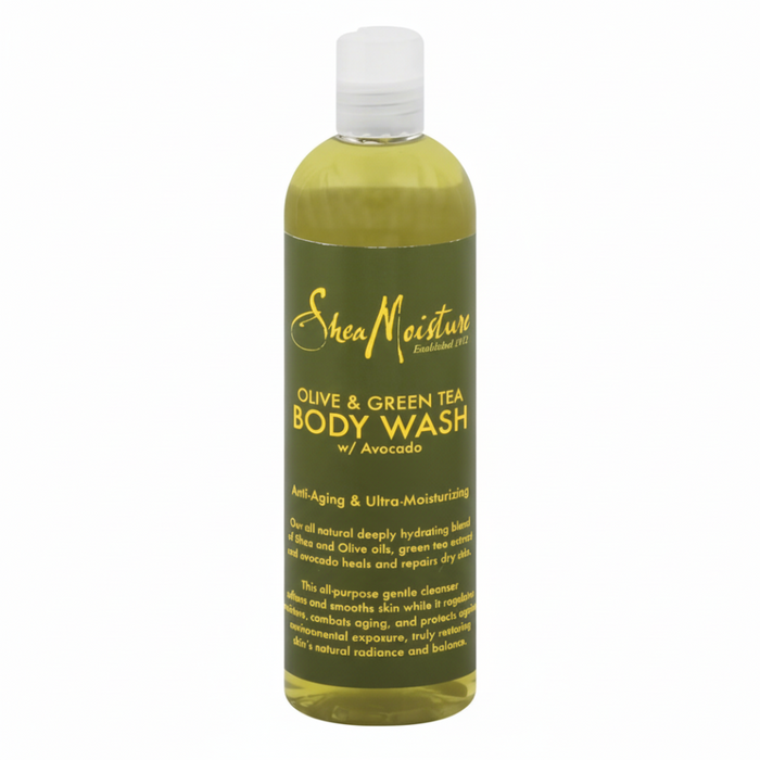 sheamoisture olive green tea body wash hydrating antioxidant gentle cleansing soft smooth skin