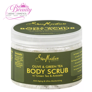 Shea Moisture Organic Olive & Green Tea Body Scrub 340g | Exfoliate & Nourish
