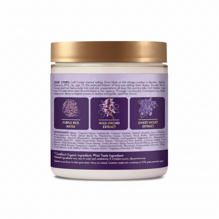 SheaMoisture purple rice water strength and color care masque for hair repair and hydration