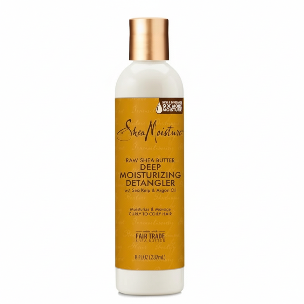 SheaMoisture raw shea butter deep moisturizer detangler 236ml extra moisture leave in detangling treatment for soft smooth and manageable hair
