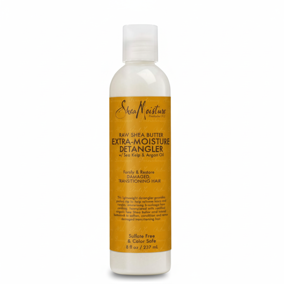 SheaMoisture raw shea butter extra moisture detangler 237ml hydrating leave in detangling treatment for soft smooth and manageable hair

