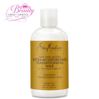 Shea Moisture Raw Shea Butter Extra-Moisturizing Transitioning Milk 8oz | Hydrate & Define Curls