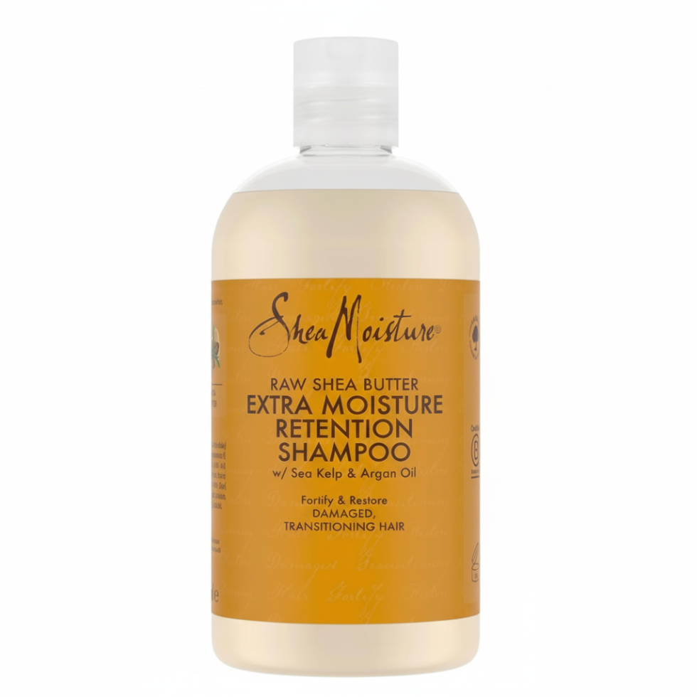 SheaMoisture raw shea butter moisture retention shampoo 384ml hydrating sulfate free shampoo for dry damaged and frizzy hair restoration
