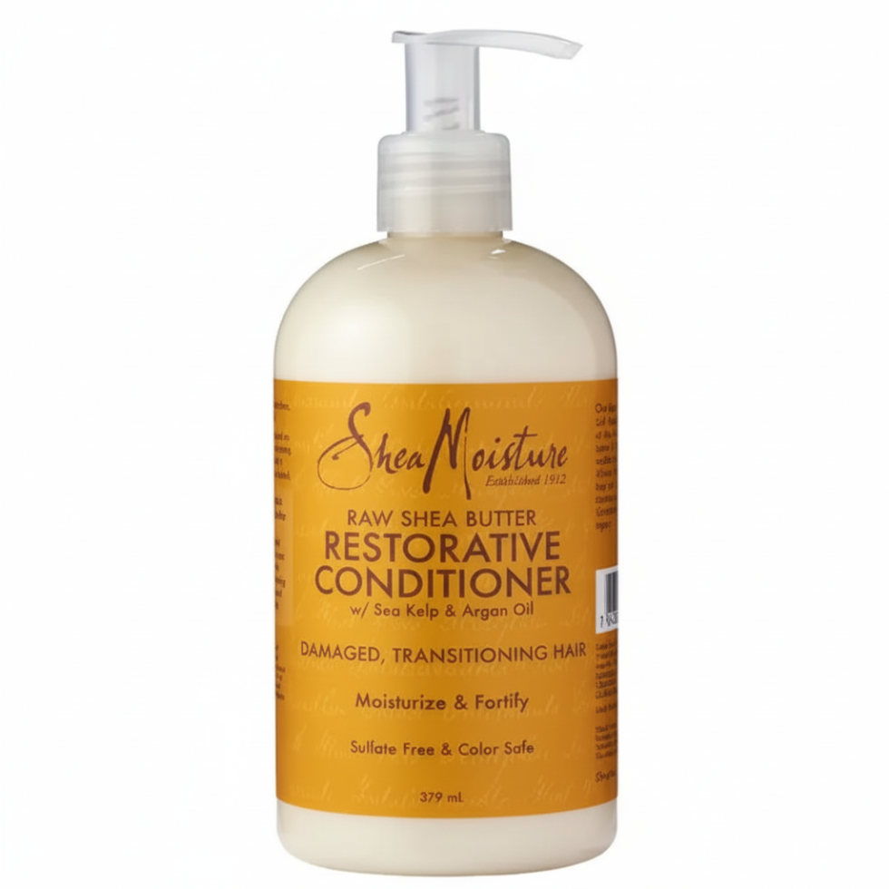 SheaMoisture raw shea butter restorative conditioner 384ml deep moisture detangling repair conditioner for dry damaged and frizzy hair
