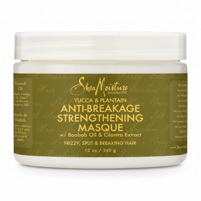SheaMoisture Yucca & Plantain Anti-Breakage Strengthening Masque 340g | Strengthen & Repair Hair