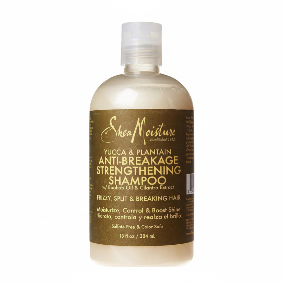 SheaMoisture yucca and plantain anti breakage strengthening shampoo 384ml sulfate free shampoo for weak damaged hair strengthening repair and frizz control
