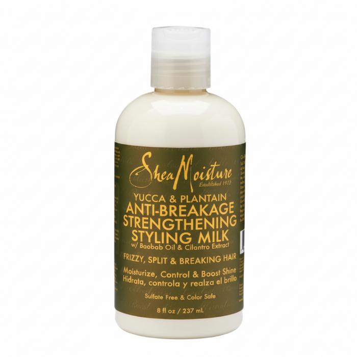 SheaMoisture Yucca & Plantain Anti-Breakage Strengthening Styling Milk 237ml | Strengthen & Style Hair