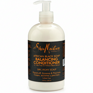 SheaMoisture African black soap balancing conditioner 384ml soothing hydrating scalp care detangling conditioner for itchy flaky scalp
