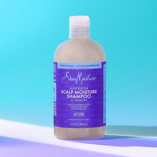 sheamoisture aloe butter scalp moisture shampoo hydrate strengthen gentle cleansing soft smooth healthy hair 13 fl oz