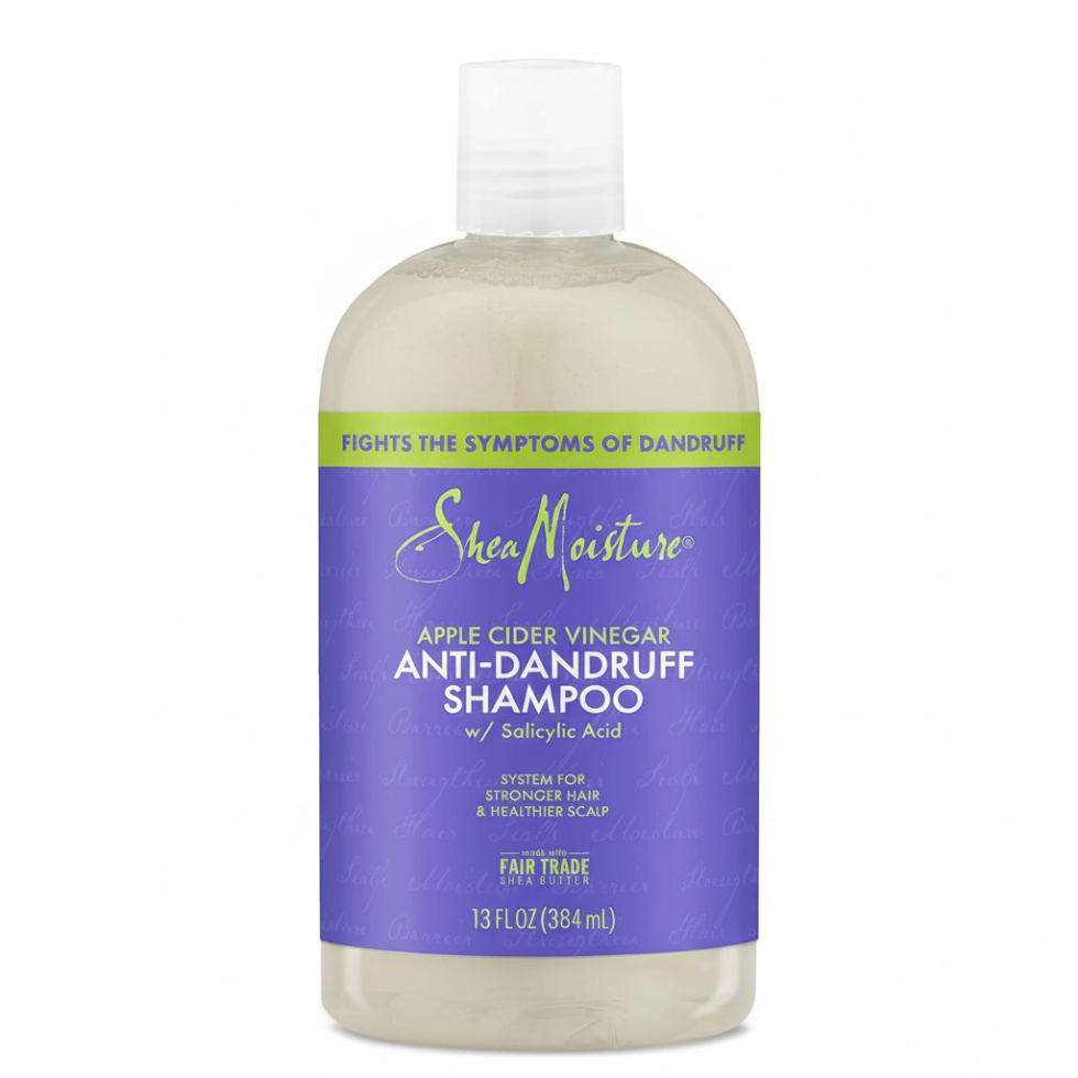 sheamoisture apple cider vinegar anti dandruff shampoo scalp care flakes removal clarifying soft healthy hair 384ml