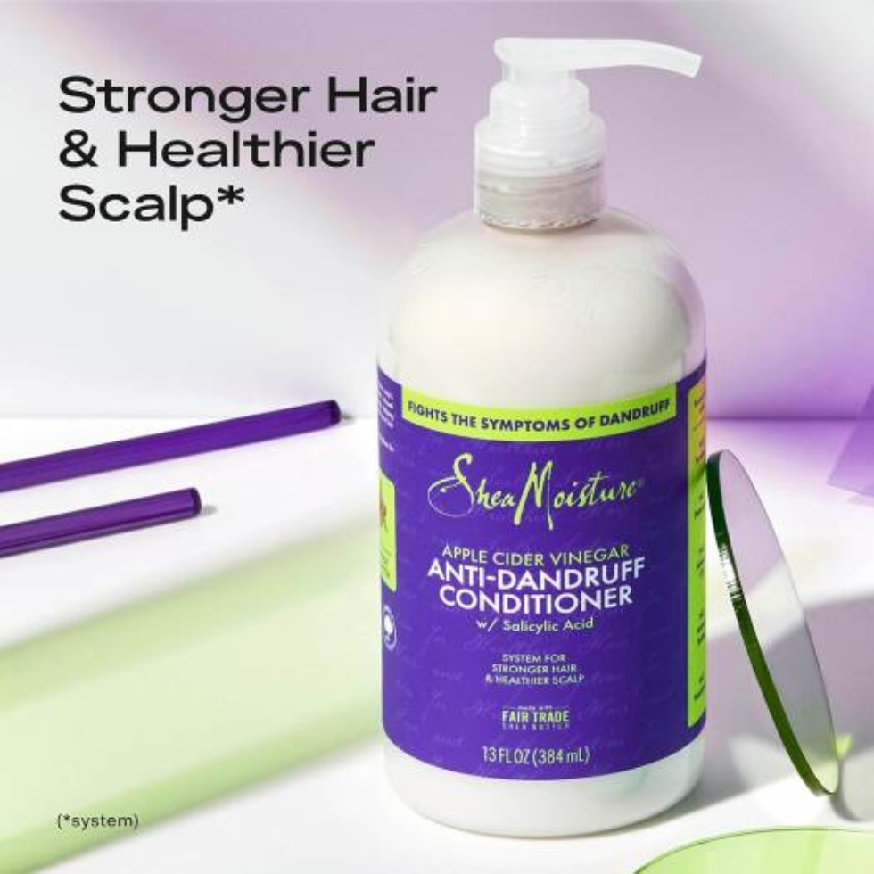 sheamoisture apple cider vinegar anti dandruff conditioner scalp care hydrate soften smooth frizz control healthy hair 384ml