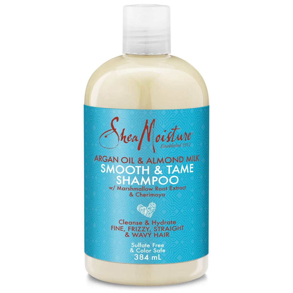shea moisture argan oil almond milk smooth and tame shampoo frizz control hair cleanser