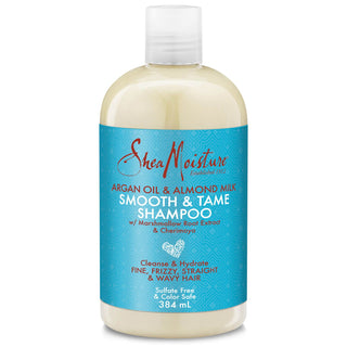 shea moisture argan oil almond milk smooth and tame shampoo frizz control hair cleanser
