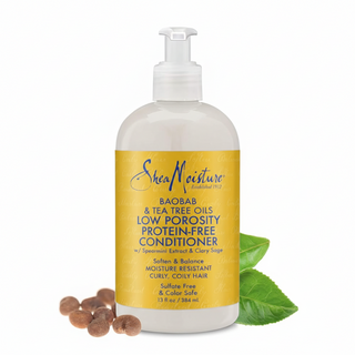 sheamoisture baobab tea tree low porosity protein free conditioner lightweight hydrating smooth soft hair