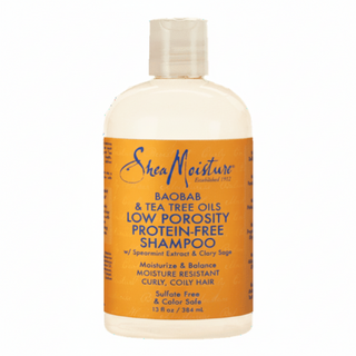 sheamoisture baobab tea tree low porosity protein free shampoo lightweight hydrating clean soft hair