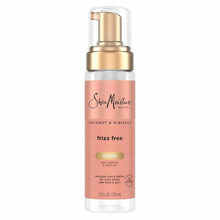 SheaMoisture coconut and hibiscus frizz free curl mousse 7.5oz defining curls lightweight styling foam for volume and frizz control