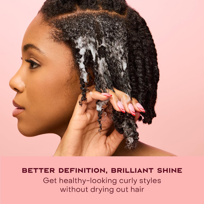 SheaMoisture coconut and hibiscus frizz free curl mousse 7.5oz defining curls lightweight styling foam for volume and frizz control