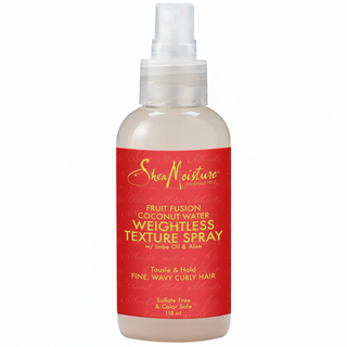 SheaMoisture fruit fusion coconut water weightless texture spray 118ml beachy waves styling spray for volume frizz control and natural texture
