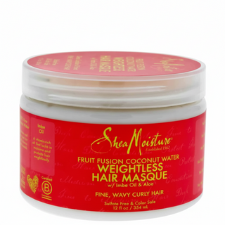 sheamoisture fruit fusion coconut water weightless hair masque for hydrating repairing soft hair 354ml