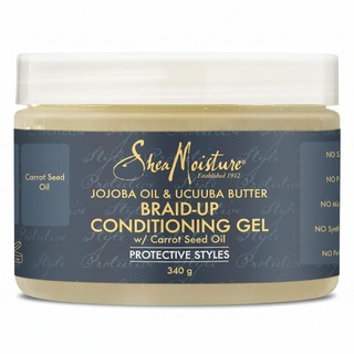 SheaMoisture jojoba oil and ucuuba butter braid up conditioning gel 340g styling gel for braids frizz control and protective hairstyles
