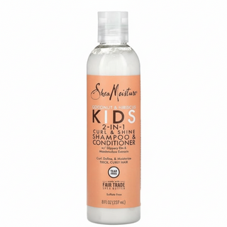 sheamoisture kids coconut hibiscus 2 in 1 shampoo conditioner curl shine detangling soft shiny curly hair