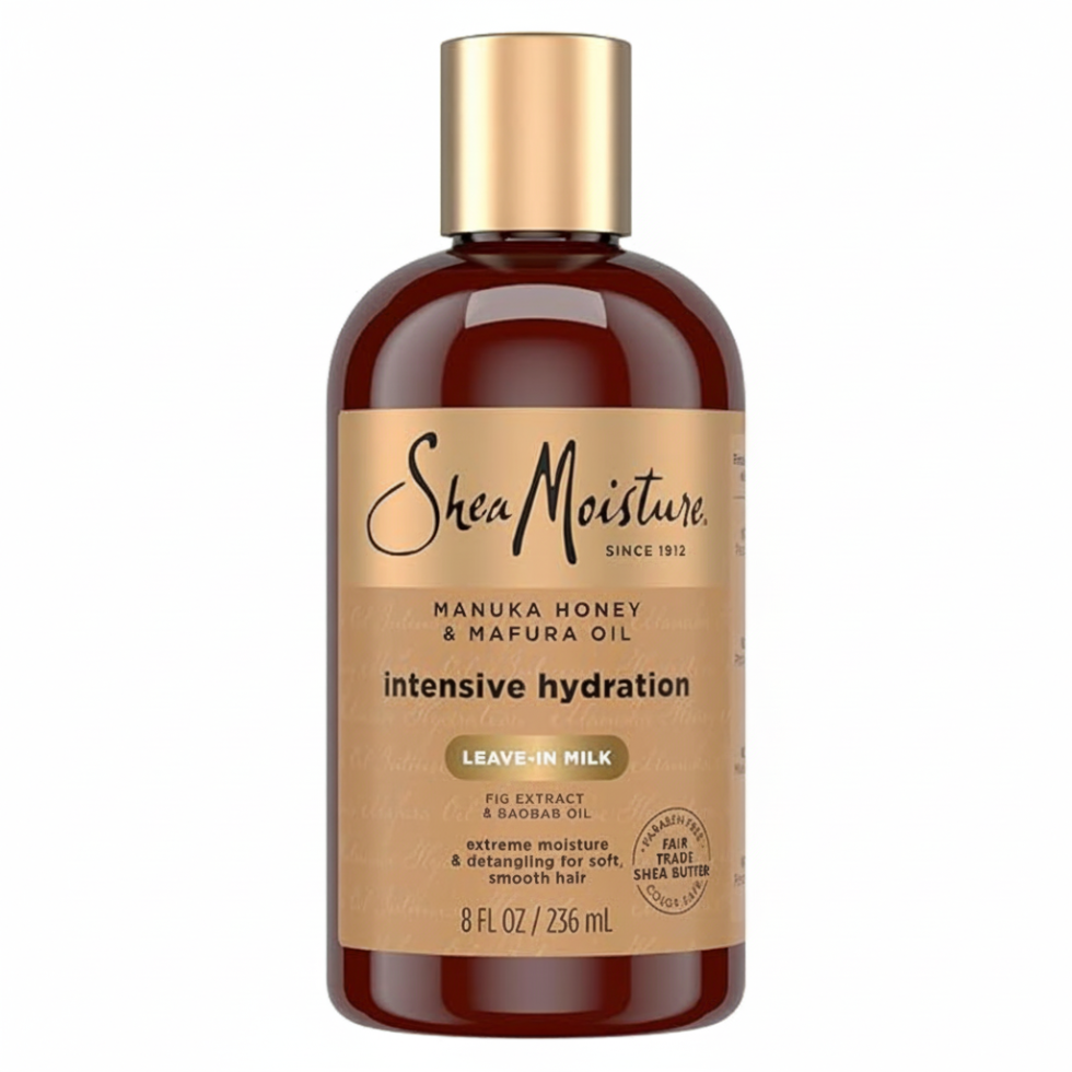 SheaMoisture manuka honey and mafura oil leave in milk 237ml intense hydration hair treatment for dry frizzy and damaged hair