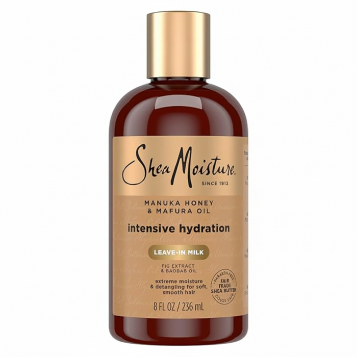 SheaMoisture manuka honey and mafura oil leave in milk 237ml intense hydration hair treatment for dry frizzy and damaged hair