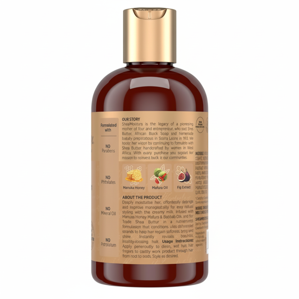 SheaMoisture manuka honey and mafura oil leave in milk 237ml intense hydration hair treatment for dry frizzy and damaged hair