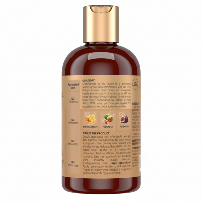 SheaMoisture manuka honey and mafura oil leave in milk 237ml intense hydration hair treatment for dry frizzy and damaged hair