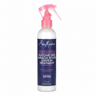 SheaMoisture sugarcane and meadowfoam leave-in styler for frizz control and hair repair smooth soft hair styling treatment