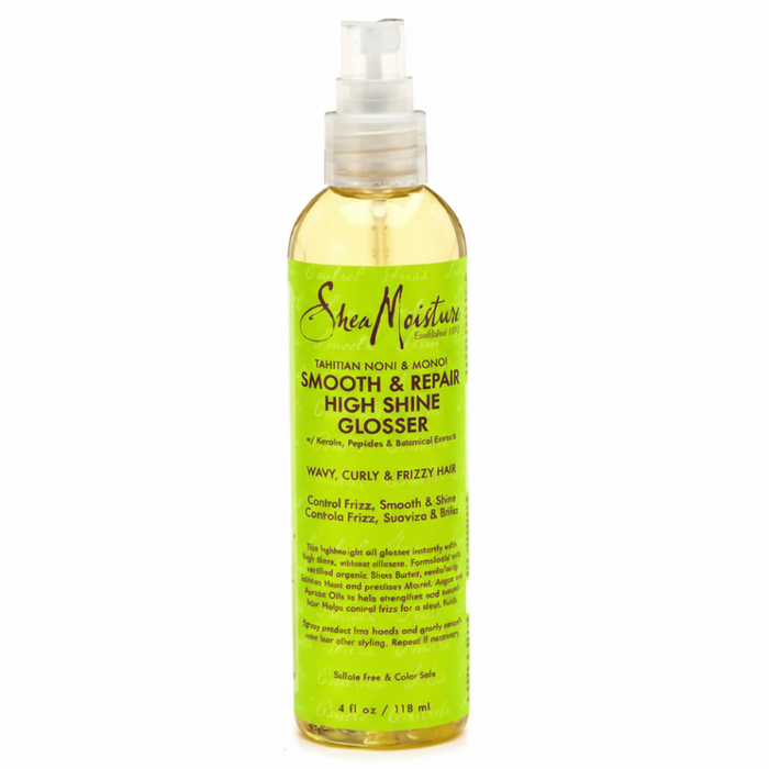SheaMoisture Tahitian noni and monoi high shine glosser 118ml smooth repair hair finishing serum for glossy frizz free hair