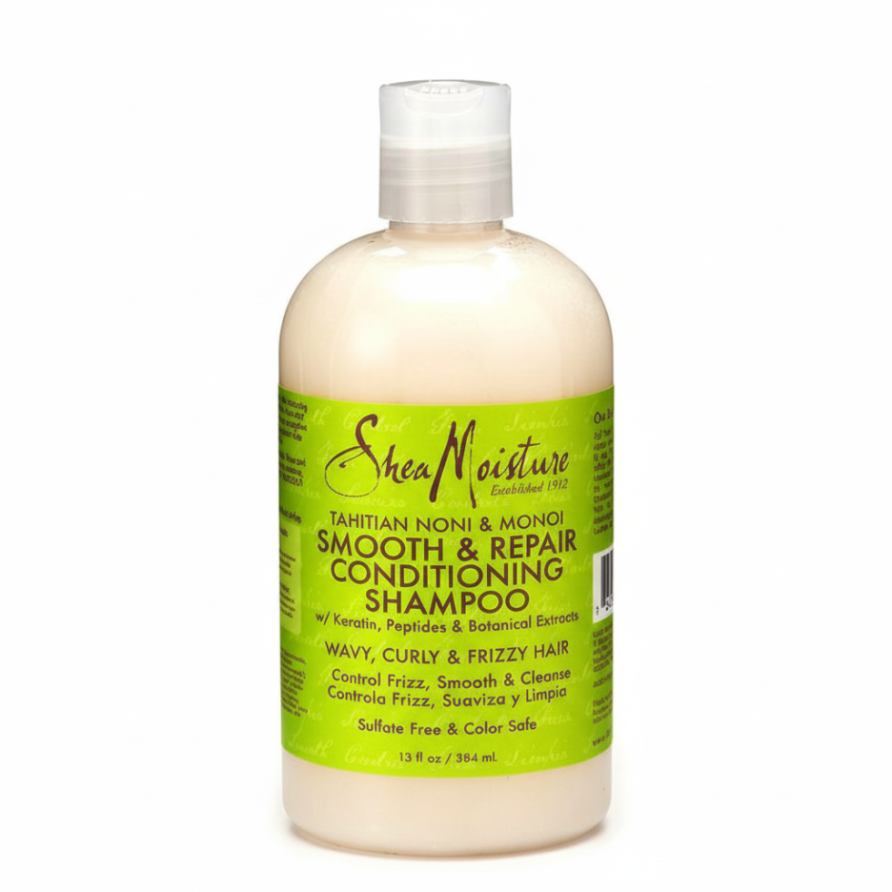 SheaMoisture Tahitian noni and monoi high conditioning shampoo 384ml smooth repair shampoo for frizzy and damaged hair