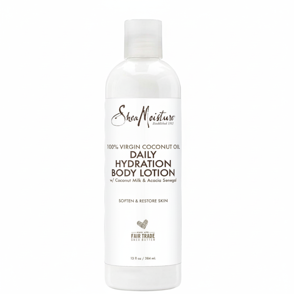 SheaMoisture virgin coconut oil daily hydration body lotion 384ml deep moisturizing skin care for soft smooth radiant skin