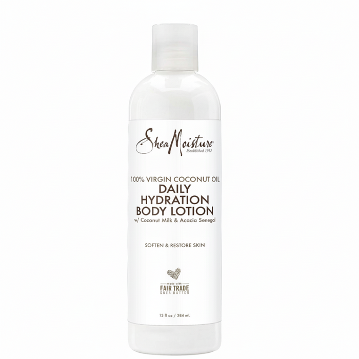 SheaMoisture virgin coconut oil daily hydration body lotion 384ml deep moisturizing skin care for soft smooth radiant skin