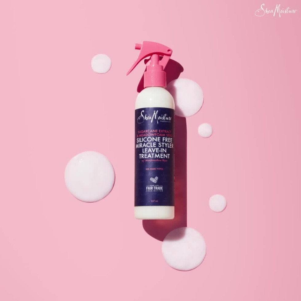 SheaMoisture sugarcane and meadowfoam leave-in styler for frizz control and hair repair smooth soft hair styling treatment7