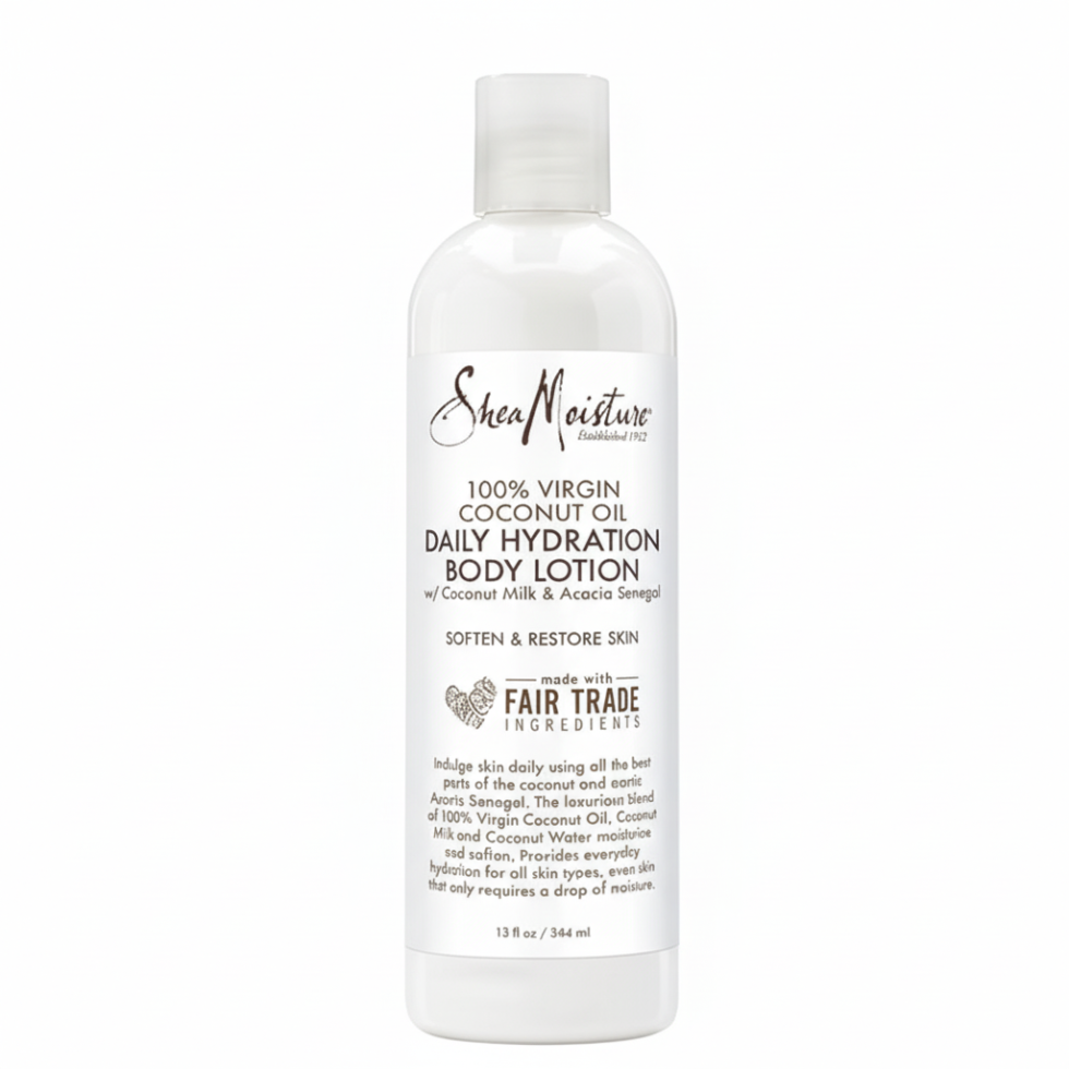 SheaMoisture virgin coconut oil daily hydration body lotion 384ml deep moisturizing skin care for soft smooth radiant skin