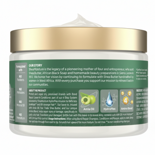 Shea moisture amla oil bond repair leave in conditioner for strengthening hair and frizz control
