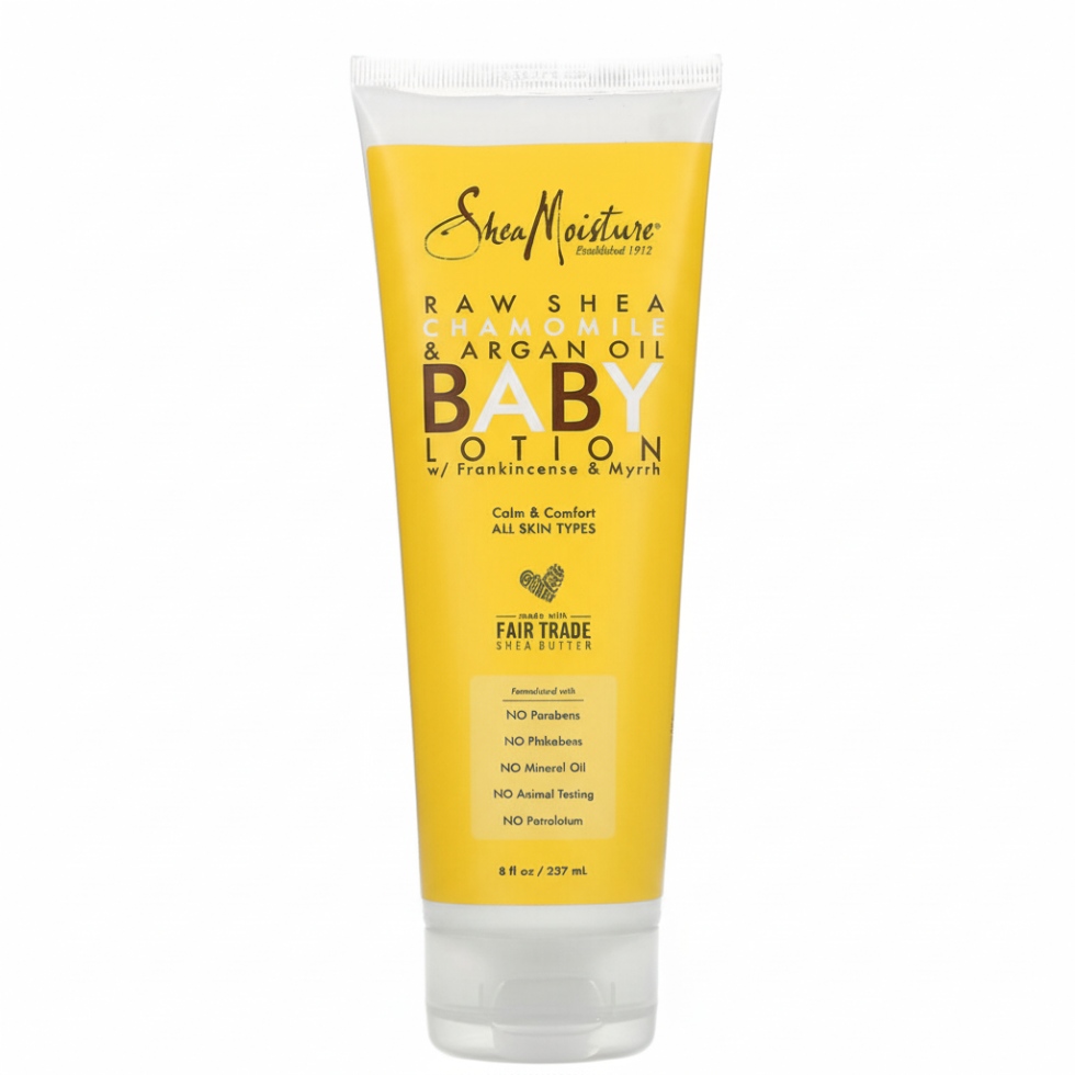 shea moisture baby lotion chamomile argan oil gentle nourishing soft smooth hydrated baby skin