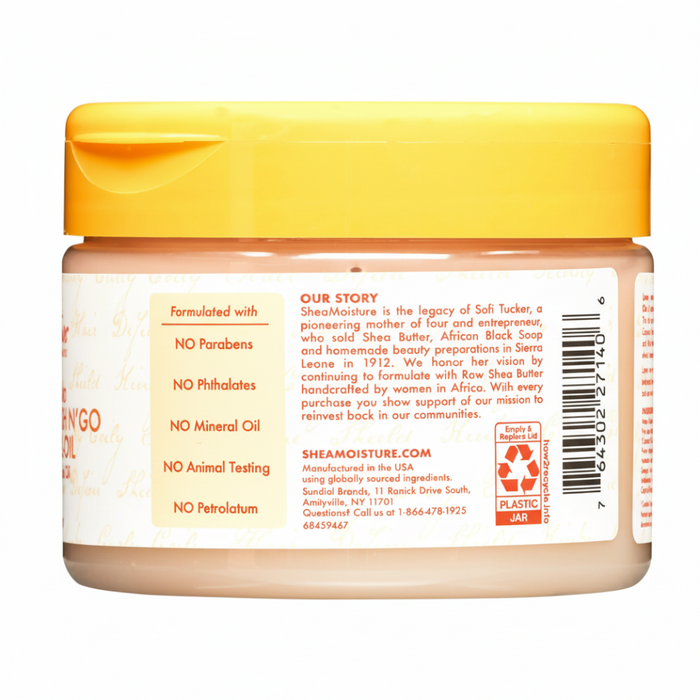 Shea moisture coconut custard gel oil curl defining wash n go styling frizz control 340g