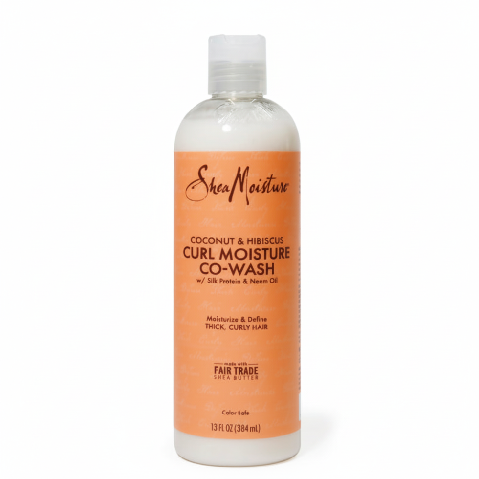 Shea Moisture coconut hibiscus curl moisture co wash 384ml sulfate free gentle hair cleanser for curly hair