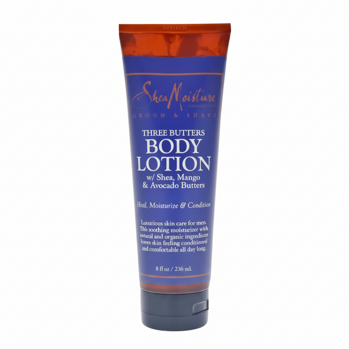 Shea moisture groom shave three butters body lotion for men deep moisturizing skin care 236ml