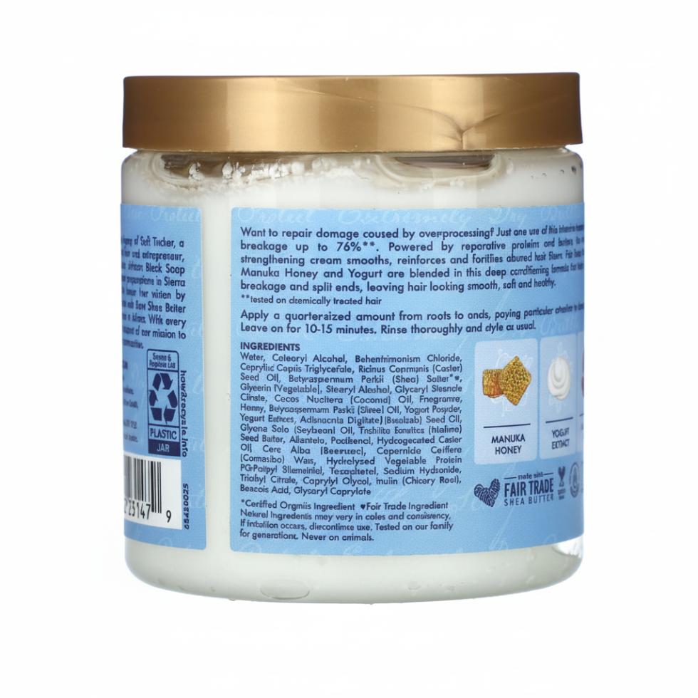 Shea moisture manuka honey yogurt protein treatment hydrate repair damaged hair 227g