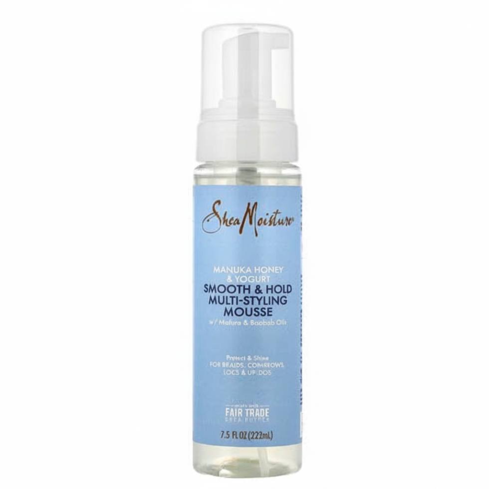 shea moisture manuka honey yogurt styling mousse smooth hold frizz control soft defined shiny hair