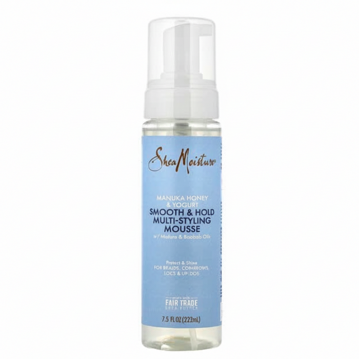 shea moisture manuka honey yogurt styling mousse smooth hold frizz control soft defined shiny hair
