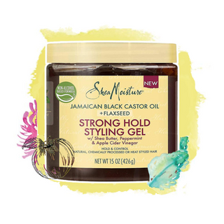 Shea Moisture jamaican black castor oil flaxseed strong hold styling gel 425g for curl definition and frizz control